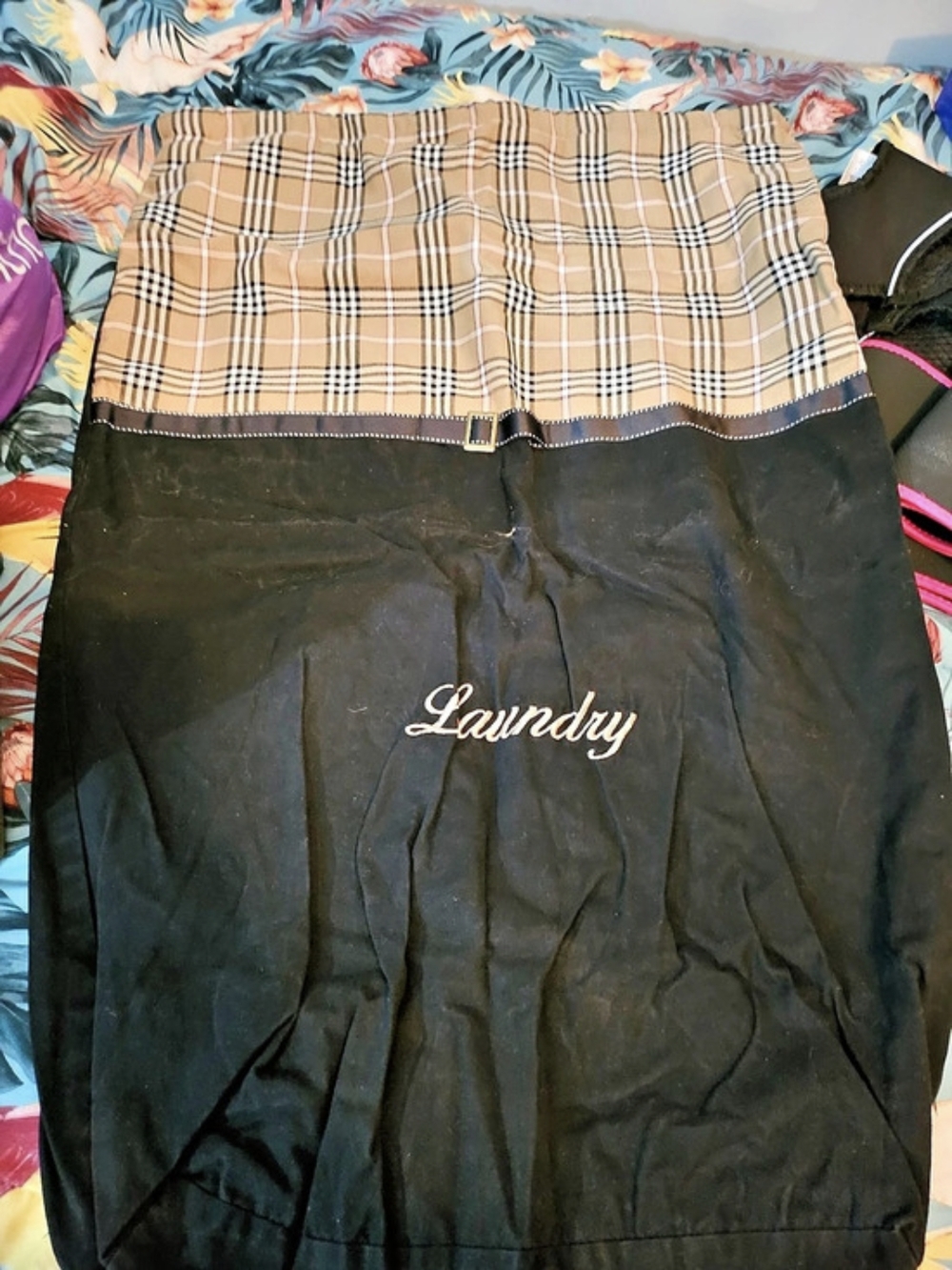 Laundry Plaid Mini Skirt in Black & Brown Like New